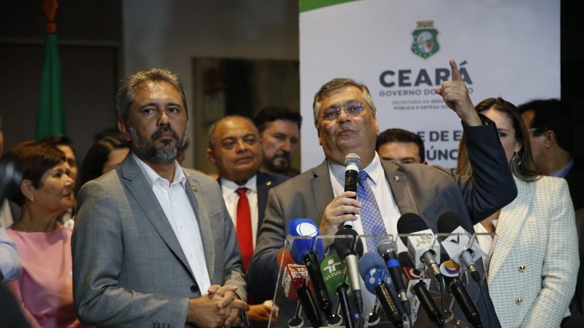 Governador do Ceará, Elmano de Freitas, e o Ministro da Justiça, Flávio Dino